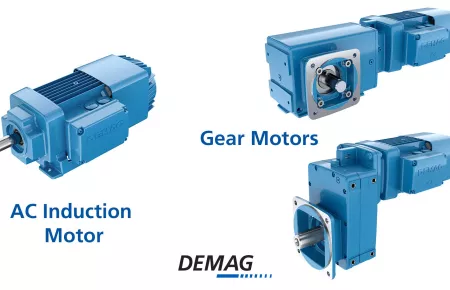 Demag gear motors meet the requirements of many material handling applicaiton.